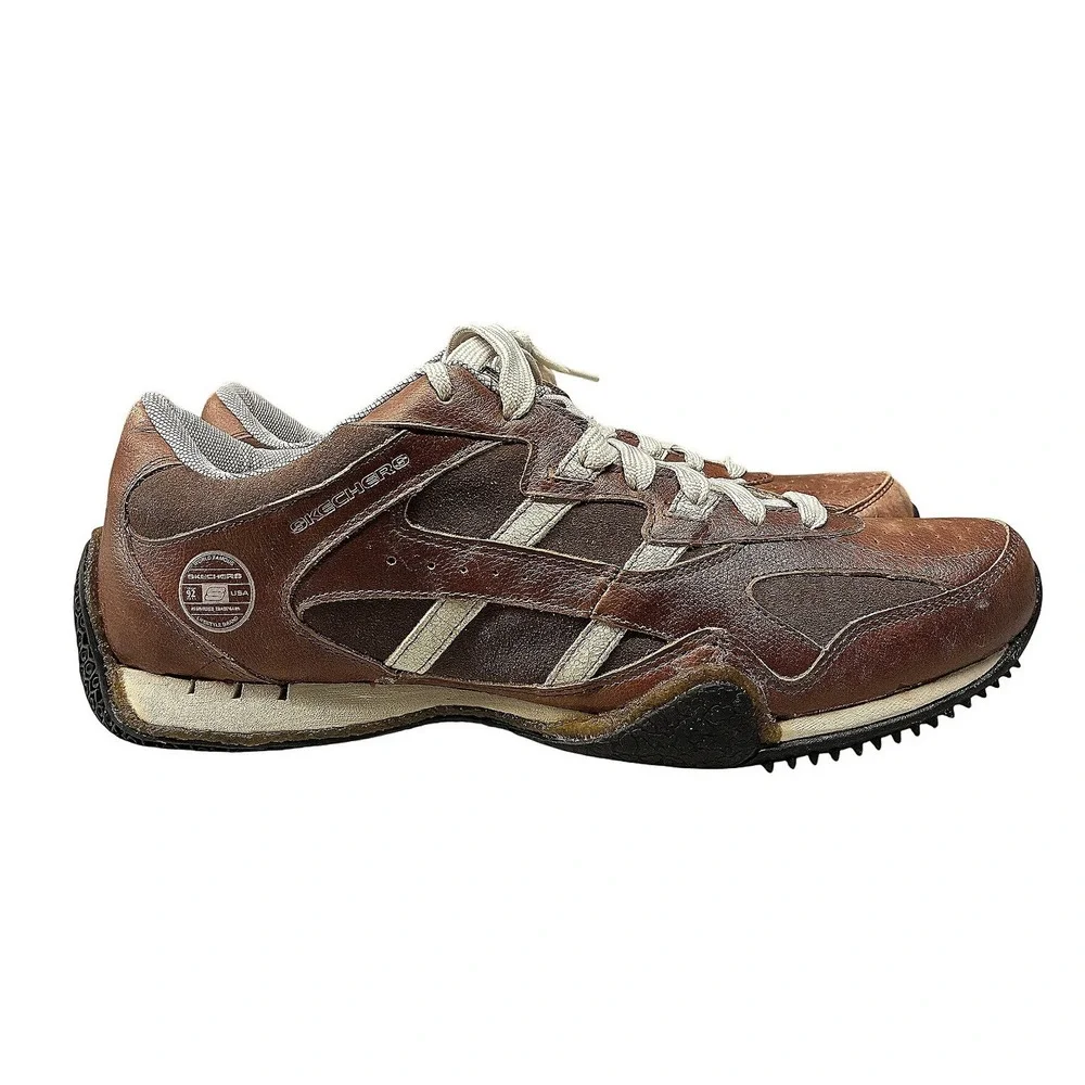 Skechers Urban Spike B-Boys Sneakers 50373 BRNT Mens 9.5 Brown Casual NWB